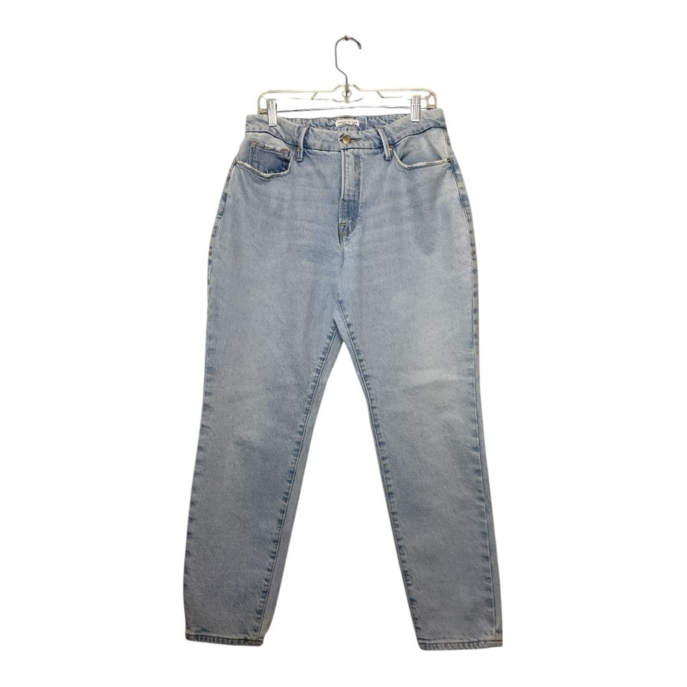 Women’s Good American light blue loose jeans, size 10/30
